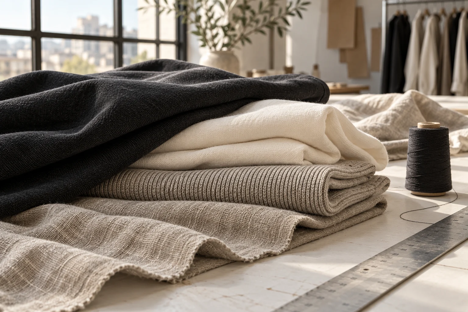 Illustrative clothing development and material details